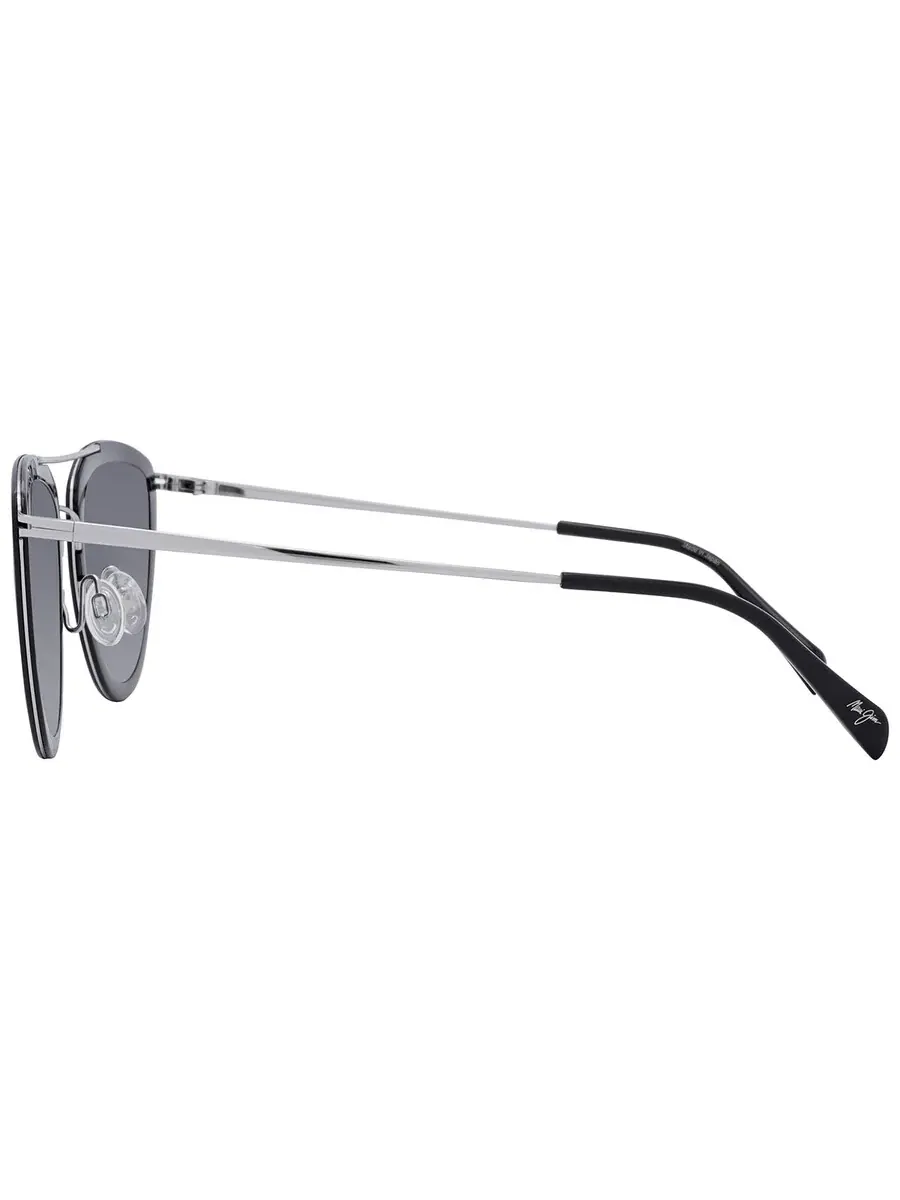 Солнцезащитные очки для женщин Maui Jim Hunakai Neutral Grey неправильной формы GS331-02 53 — изображение 5 из 5, черный