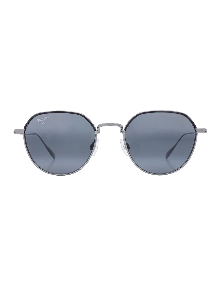 Солнцезащитные очки Maui Jim Island Eyes нейтрально-серые круглые унисекс 859-11B 50 — серебристый