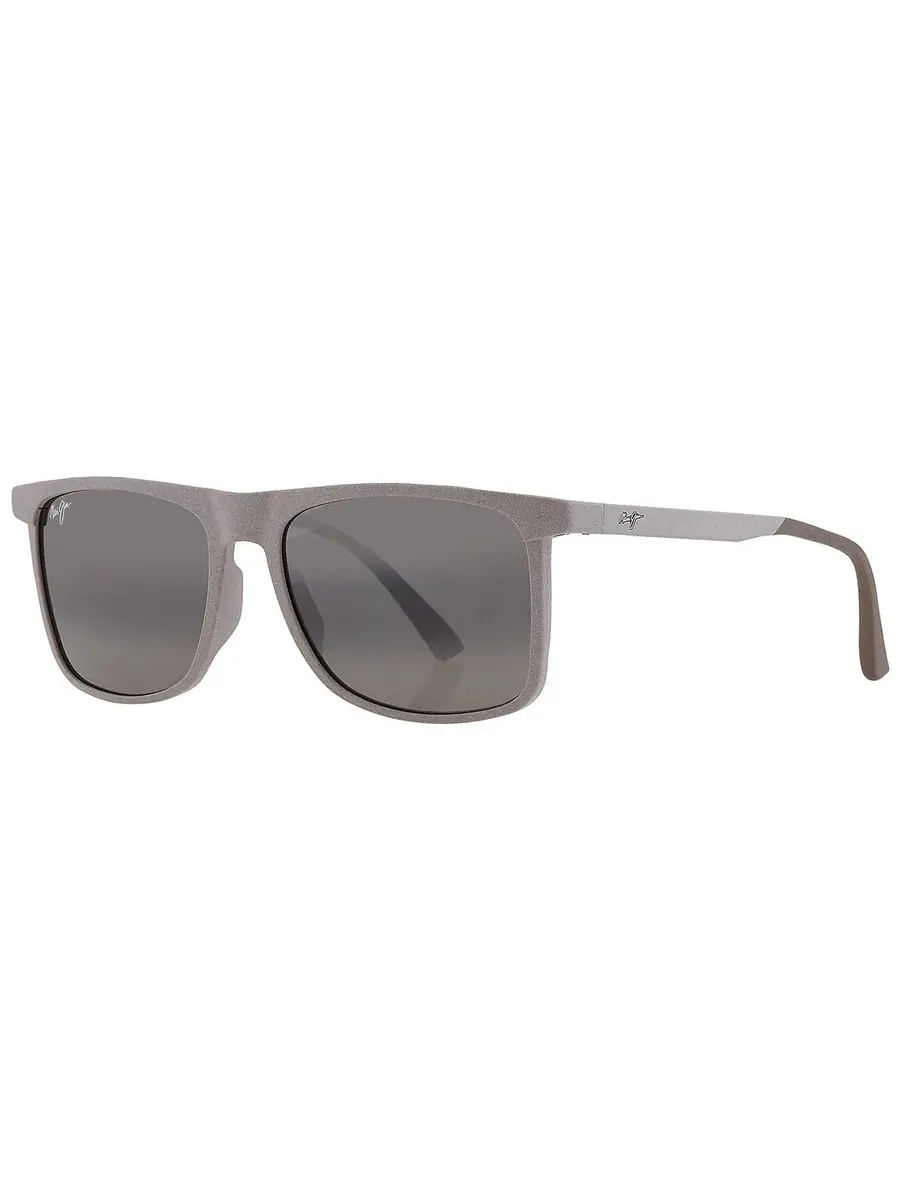 Мужские солнцезащитные очки Maui Jim Makamae Neutral Grey прямоугольной формы 619-14 56 — изображение 3 из 5, серый