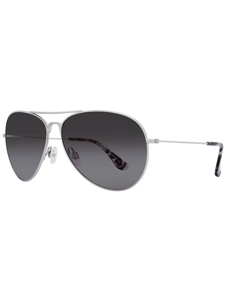Очки солнцезащитные унисекс Maui Jim Mavericks Neutral Grey Pilot GS264-17 61 — изображение 2 из 4, серебряный