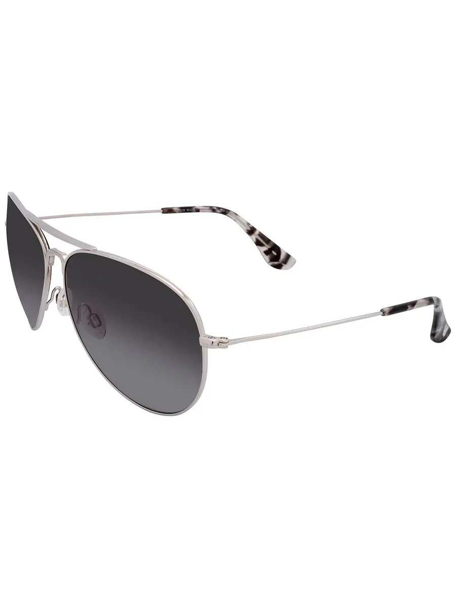 Очки солнцезащитные унисекс Maui Jim Mavericks Neutral Grey Pilot GS264-17 61 — изображение 3 из 4, серебряный