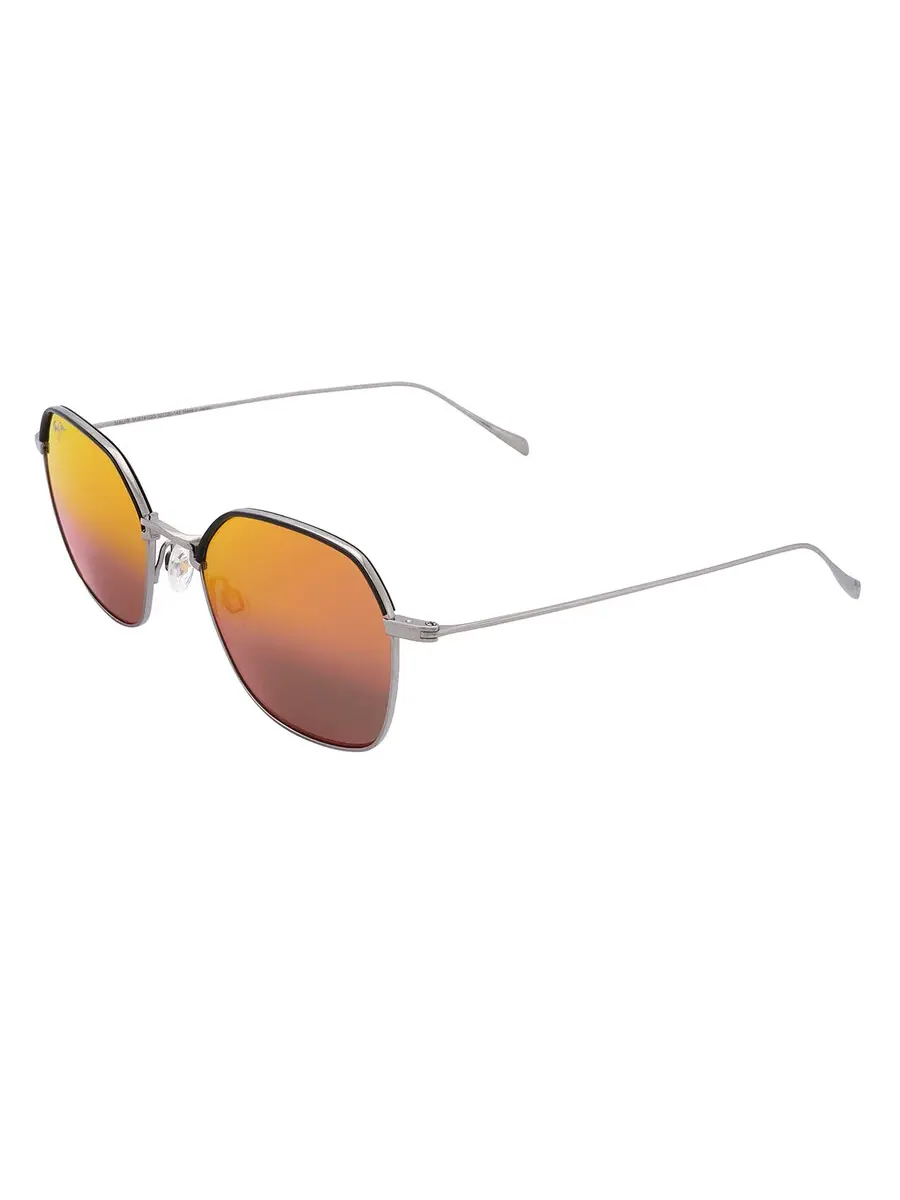 Очки солнцезащитные унисекс Maui Jim Moon Doggy Hawaii Lava Oval RM874-02D — изображение 3 из 5, серый
