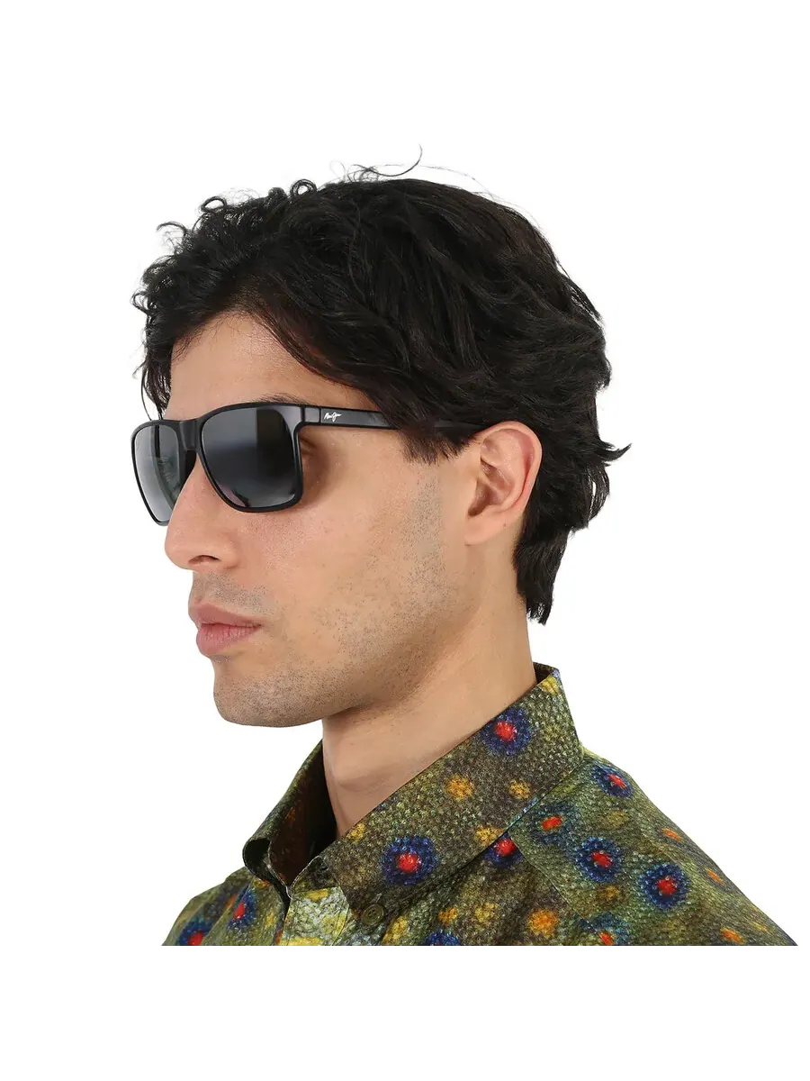 Солнцезащитные очки Maui Jim Pailolo Neutral Grey прямоугольные унисекс 603-02 58 — изображение 2 из 5, черный