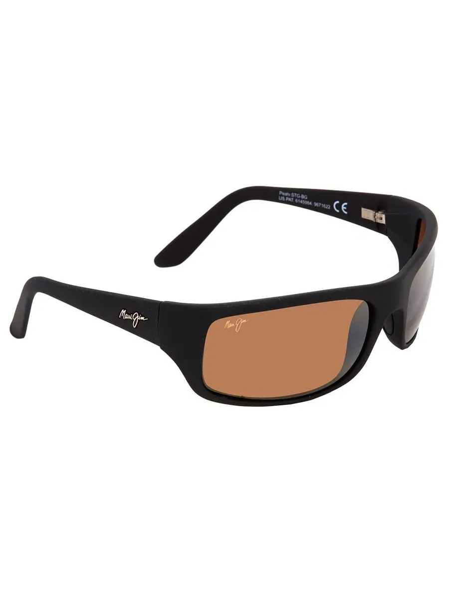Солнцезащитные очки Maui Jim Peahi HCL Bronze Wrap унисекс H202-2M 65 — изображение 2 из 3, черный