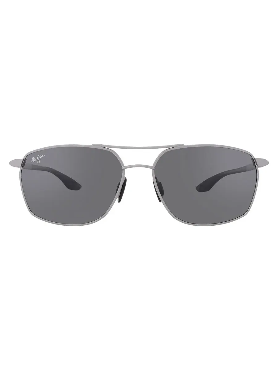 Солнцезащитные очки Maui Jim Puu Kukui Neutral Grey Navigator 857-17 58 — изображение 1 из 4, серебряный