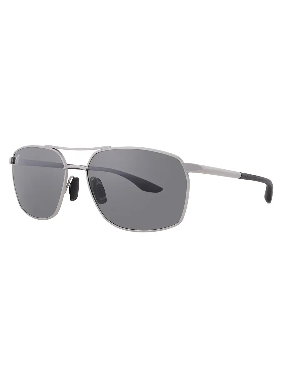 Солнцезащитные очки Maui Jim Puu Kukui Neutral Grey Navigator 857-17 58 — изображение 2 из 4, серебряный