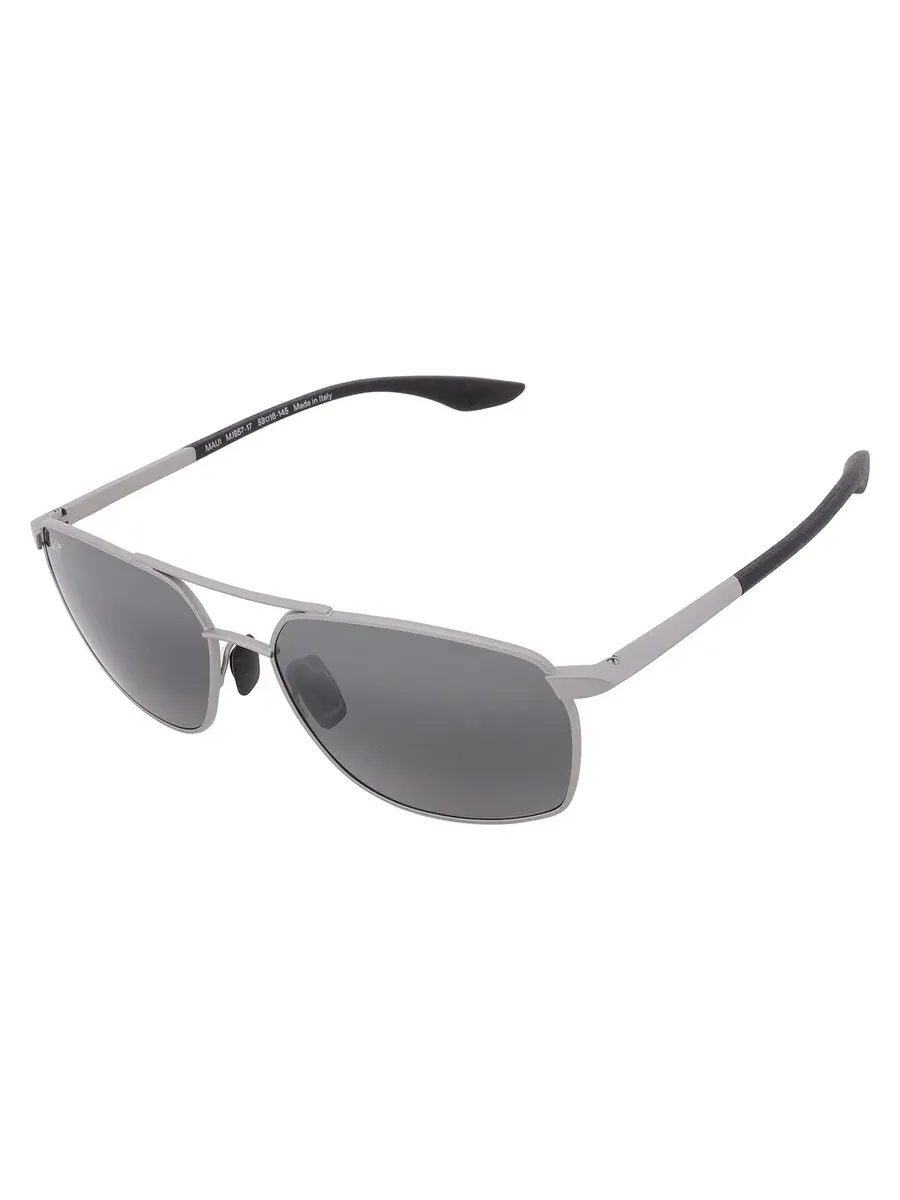 Солнцезащитные очки Maui Jim Puu Kukui Neutral Grey Navigator 857-17 58 — изображение 3 из 4, серебряный