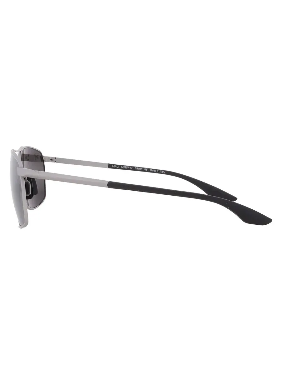 Солнцезащитные очки Maui Jim Puu Kukui Neutral Grey Navigator 857-17 58 — изображение 4 из 4, серебряный
