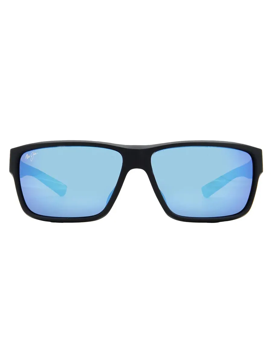 Мужские солнцезащитные очки Maui Jim Uila Blue Hawaii Wrap B662-02 62 — изображение 1 из 4, черный