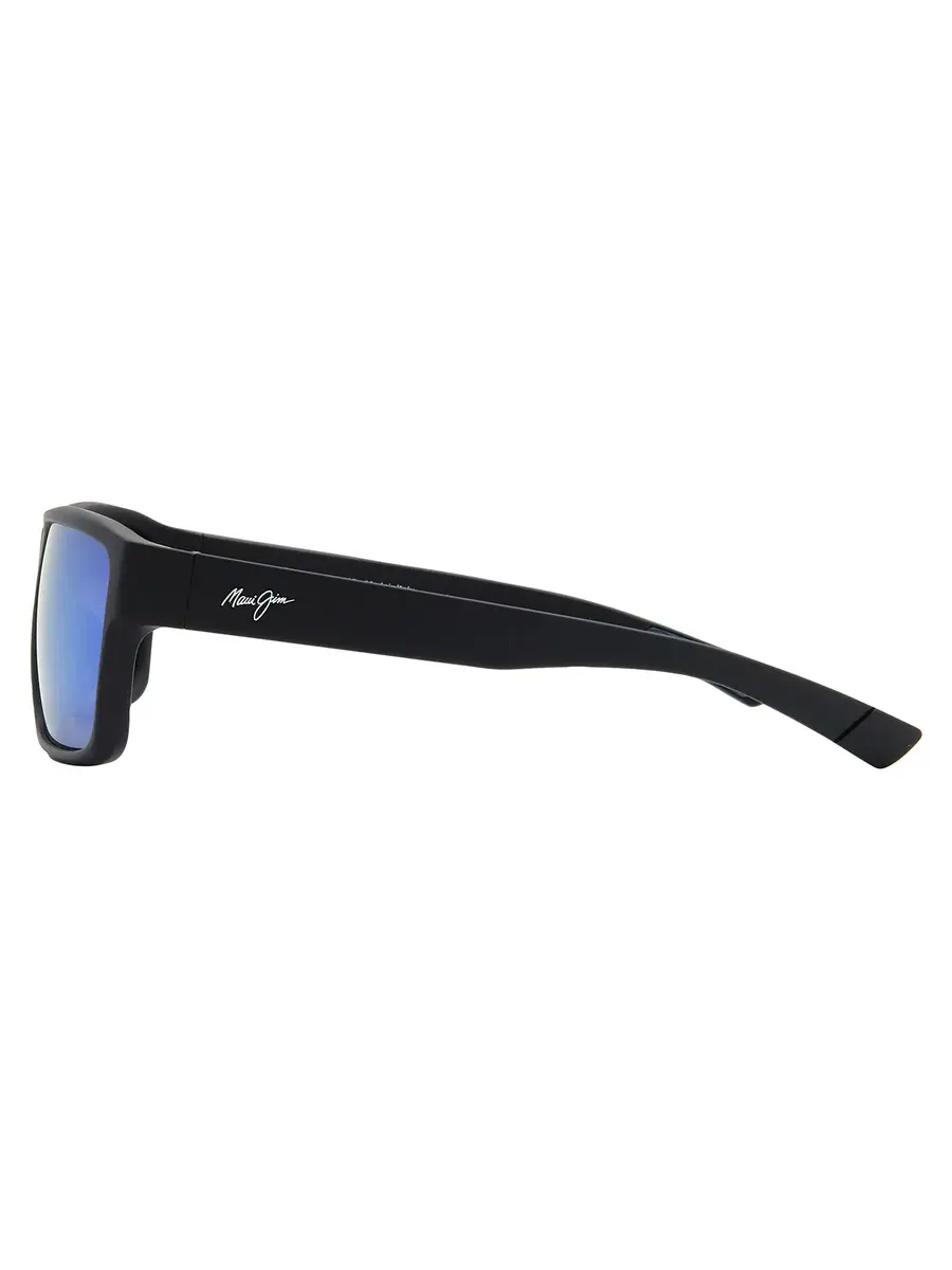 Мужские солнцезащитные очки Maui Jim Uila Blue Hawaii Wrap B662-02 62 — изображение 3 из 4, черный