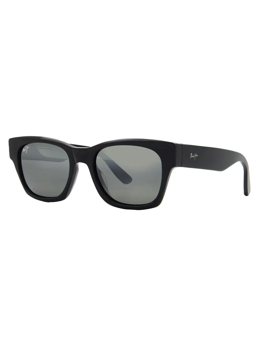 Солнцезащитные очки Maui Jim Valley Isle Neutral Grey Square унисекс 780-02 53 — изображение 2 из 4, черный