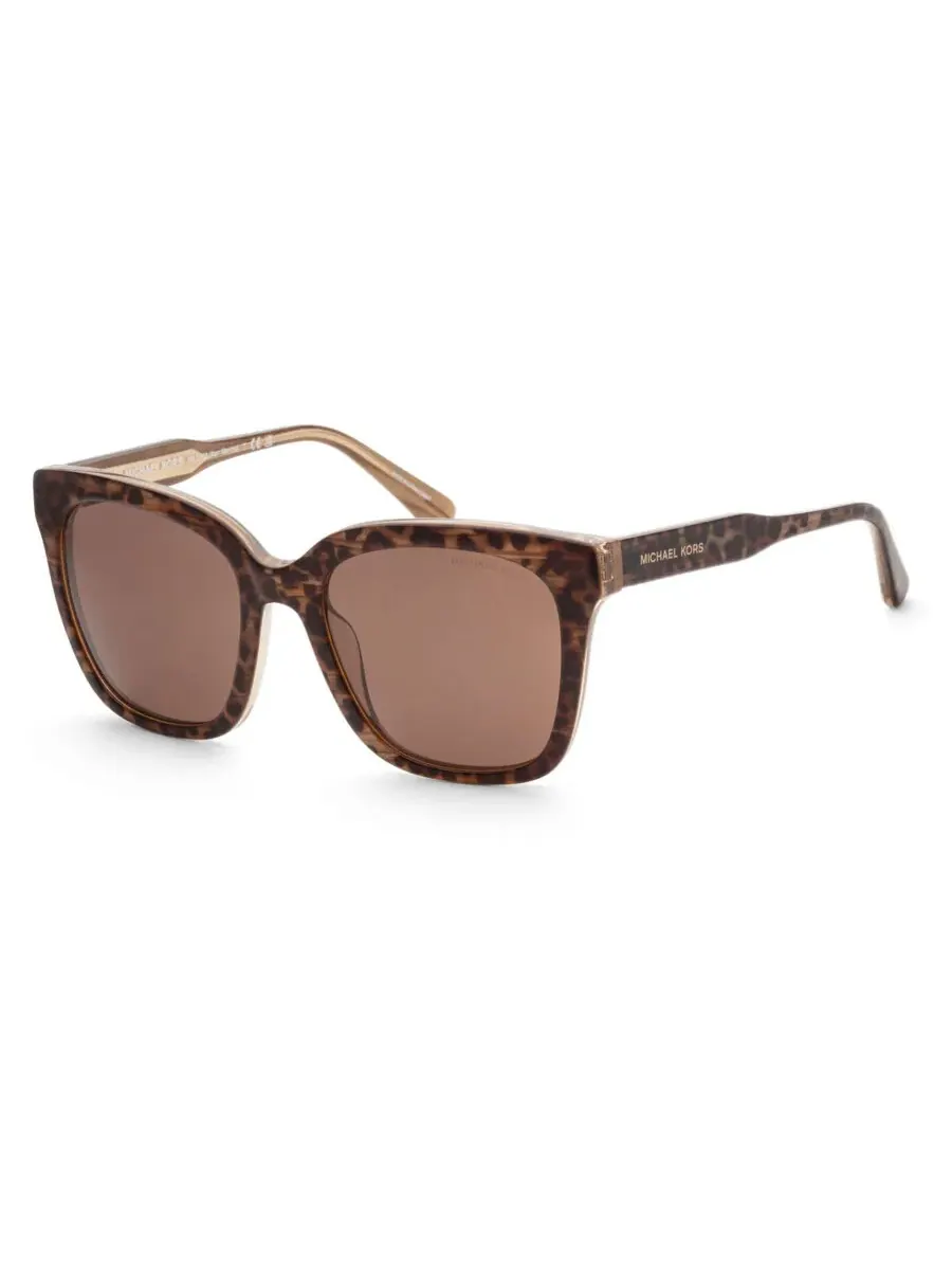 Очки для женщин Michael Kors San Marino Brown Square MK2163 391773 52, леопардовый принт