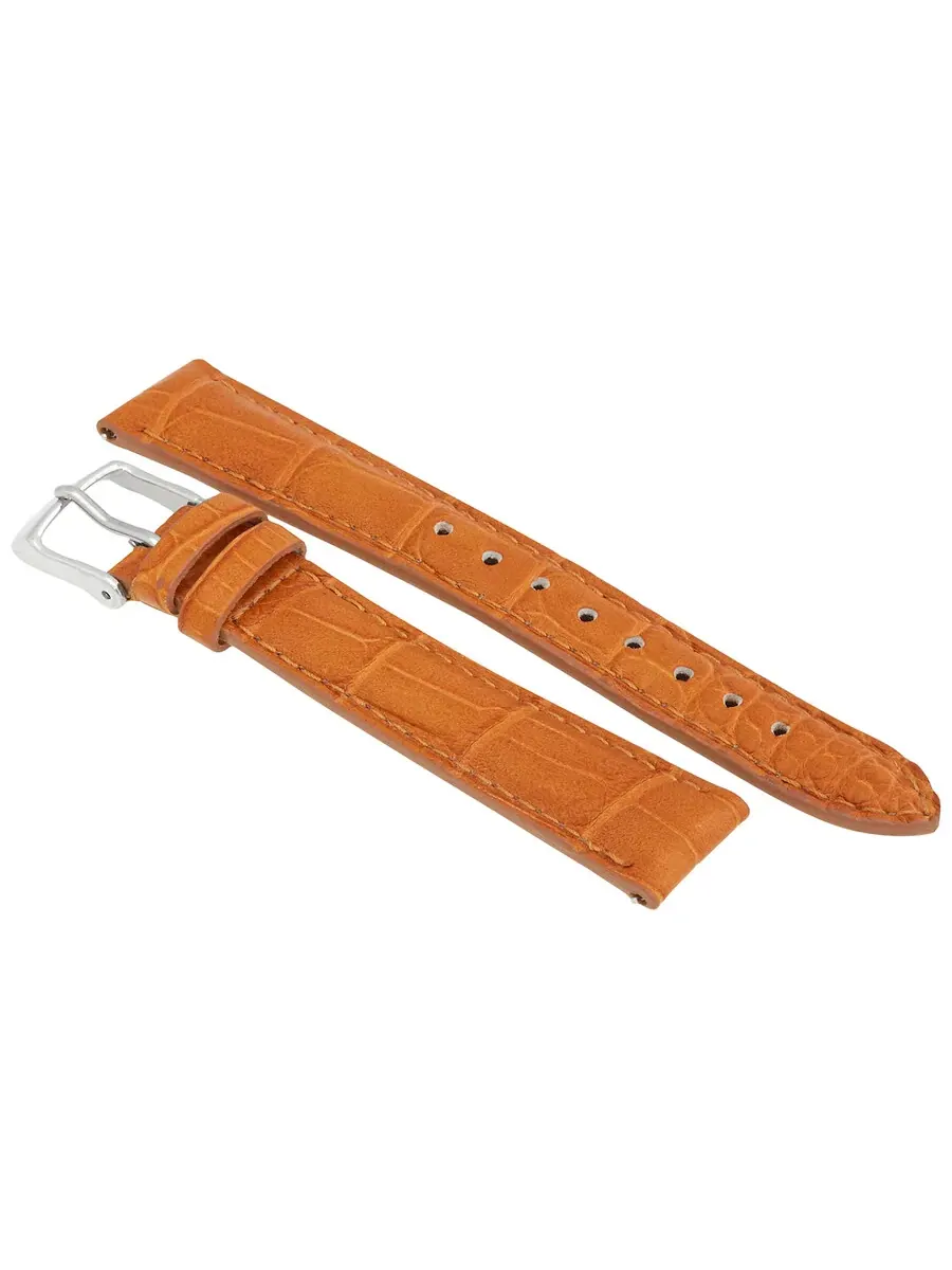 Ремешок для часов Michele Special Editions из кожи аллигатора Saddle, 16 мм, MS16AA010216 — изображение 1 из 2, коричневый