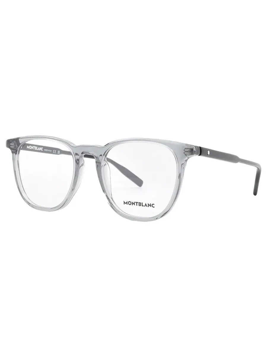 Мужские очки Montblanc Demo Square MB0010O 009 51 — изображение 3 из 5, серый/черный