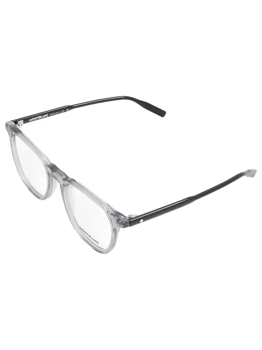 Мужские очки Montblanc Demo Square MB0010O 009 51 — изображение 5 из 5, серый/черный