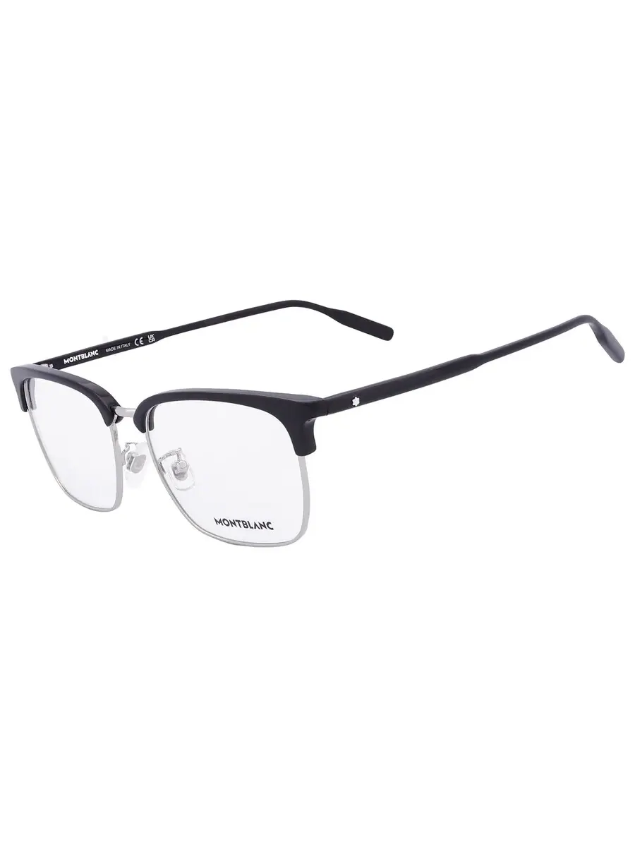 Мужские очки Montblanc Demo Square MB0199OA 005 56 — изображение 3 из 4, черный