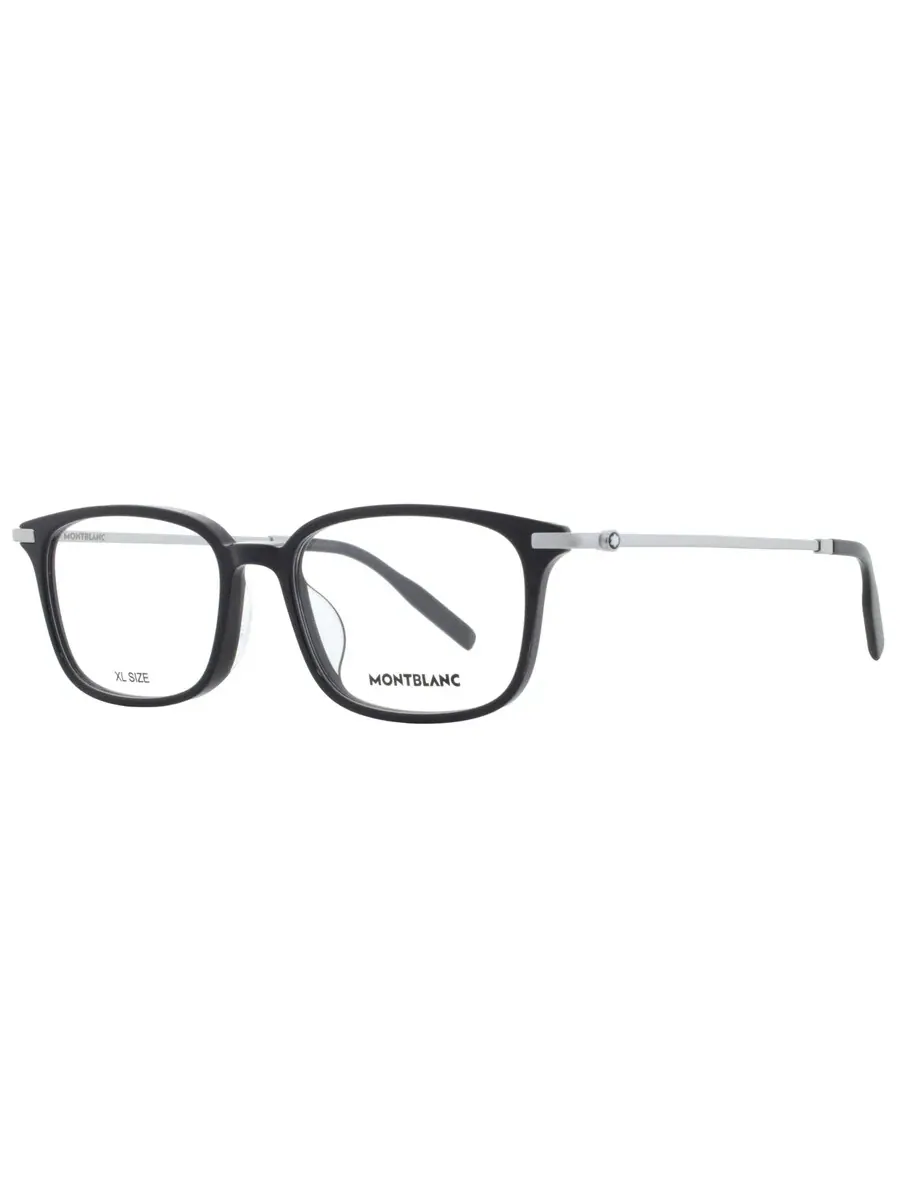 Мужские очки Montblanc Demo Square MB0315OA 001 54, черный/серебристый — изображение 2 из 4