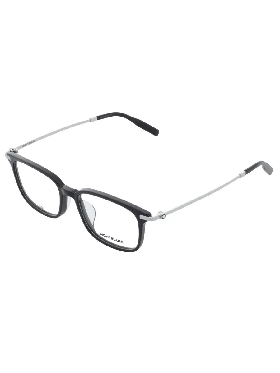 Мужские очки Montblanc Demo Square MB0315OA 001 54, черный/серебристый — изображение 3 из 4