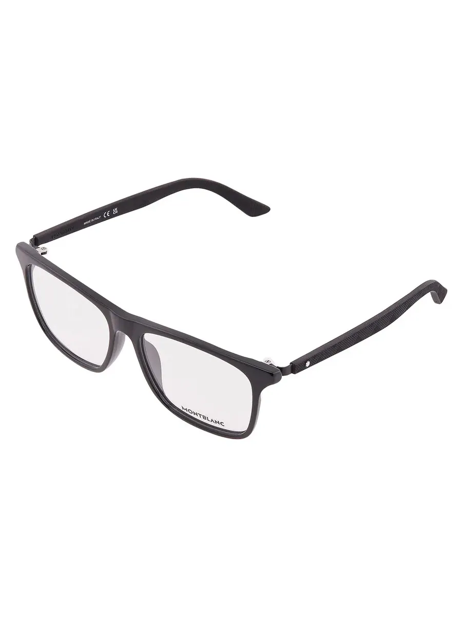 Мужские очки Montblanc Demo Square MB0359O 006 57 — изображение 3 из 4, черный