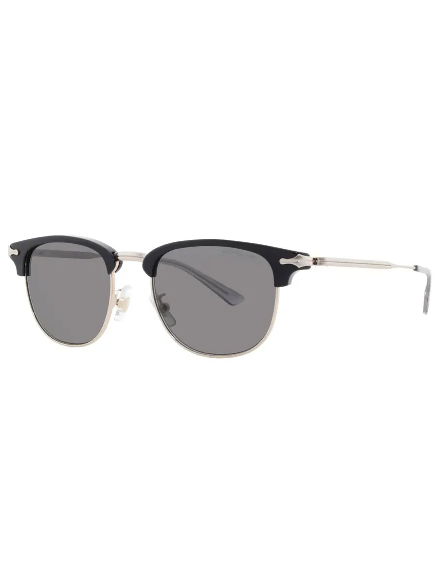 Солнцезащитные очки для мужчин Montblanc Grey Square MB0364S 001 49, черный/золотой — изображение 2 из 4, черный/золотистый