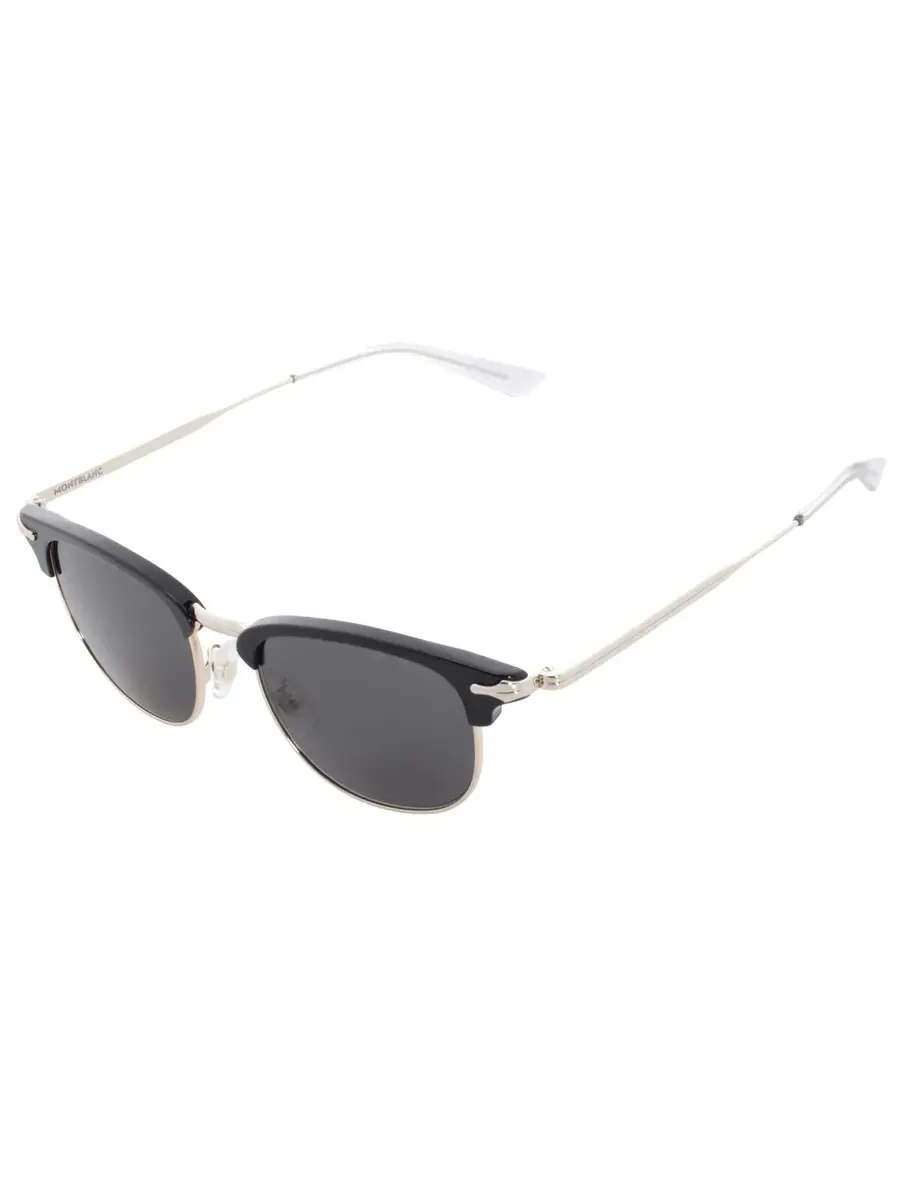Солнцезащитные очки для мужчин Montblanc Grey Square MB0364S 001 49, черный/золотой — изображение 3 из 4, черный/золотистый