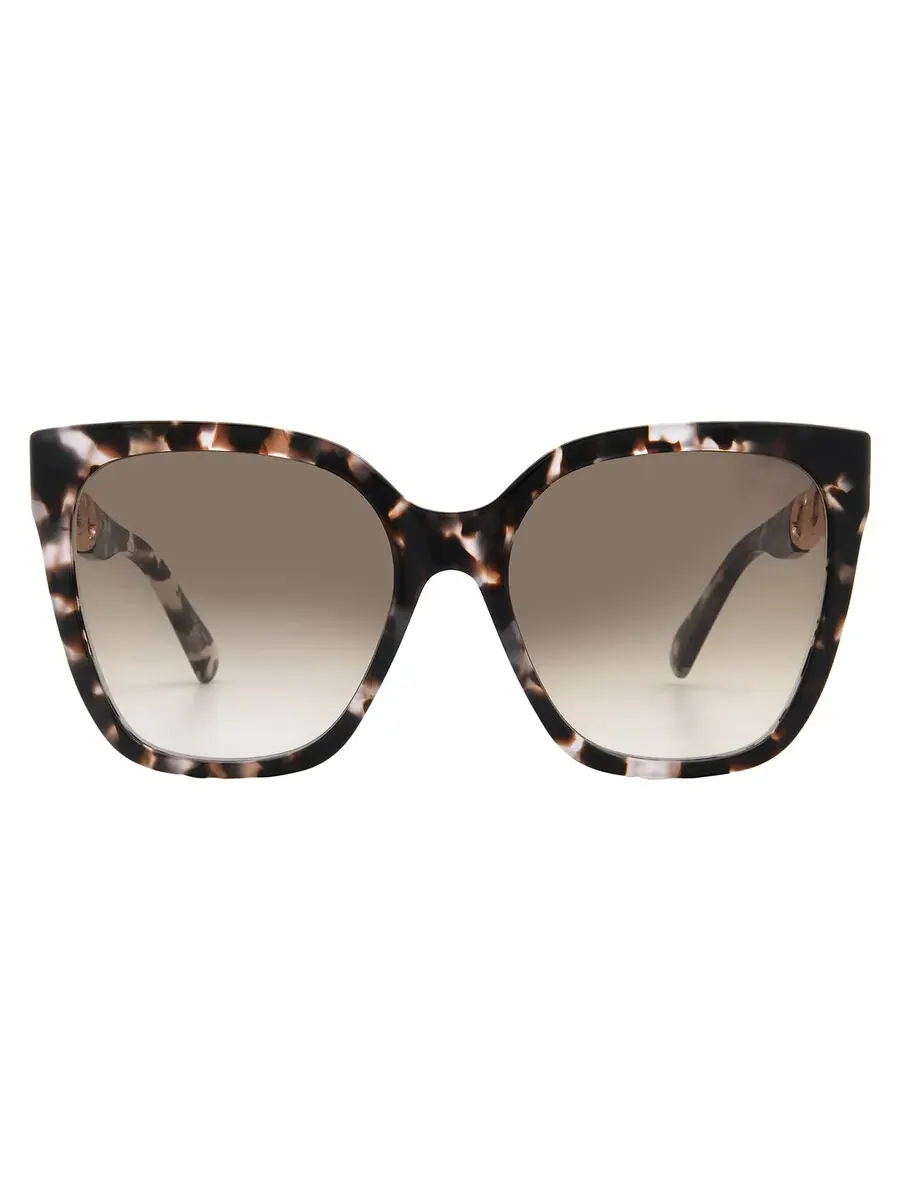 Женские солнцезащитные очки Moschino Brown Shaded Butterfly MOS098/S 0HT8/HA 55 — коричневый