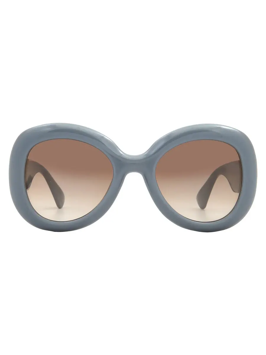 Женские солнцезащитные очки Moschino Brown Shaded Butterfly MOS162/S 0MVU/HA 54, лазурный — синий