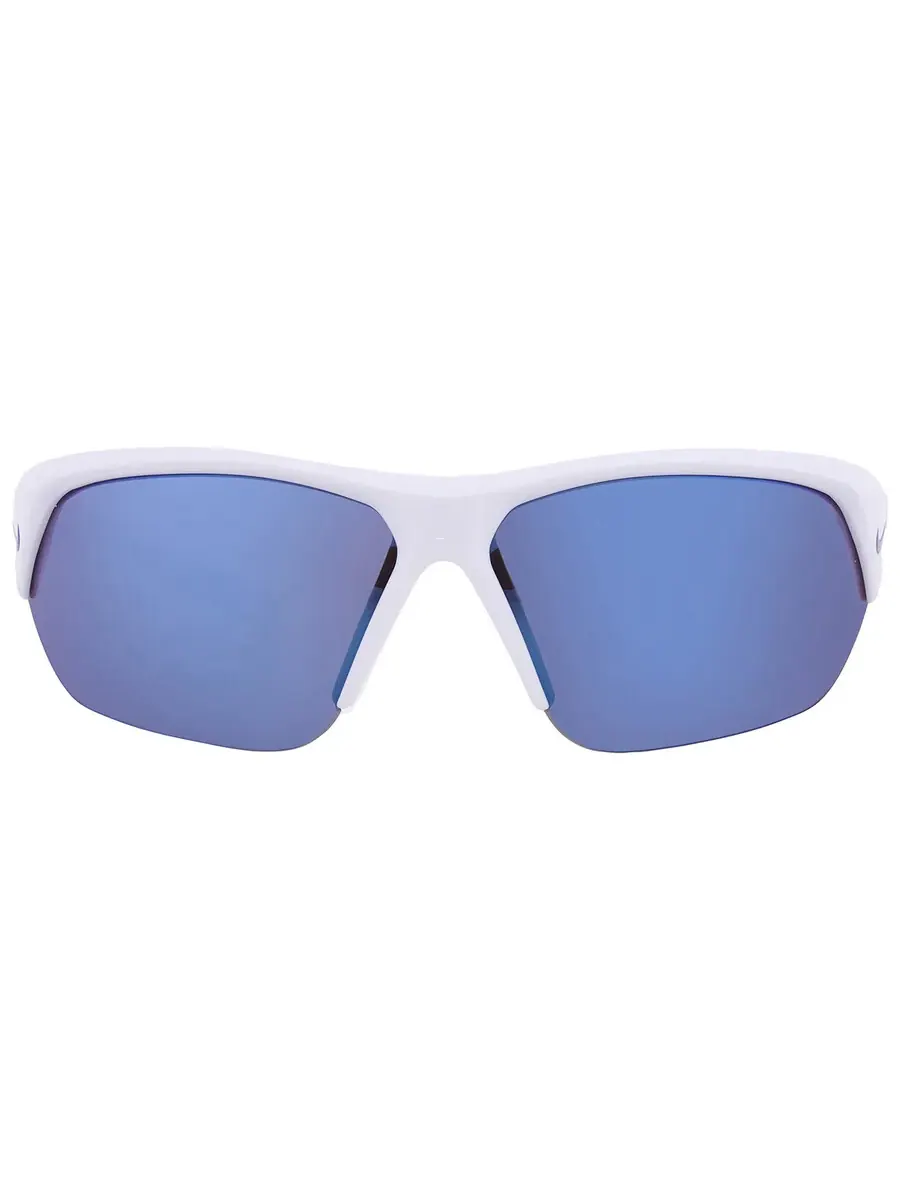Мужские солнцезащитные очки Nike Blue Mirror Wrap NIKE SKYLON ACE FQ4683 104 69 — изображение 1 из 4, белый/серый