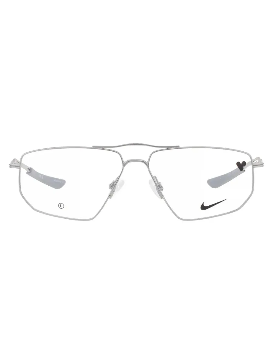 Мужские очки Nike Demo Navigator NIKE 8215 045 56 — изображение 1 из 4, серебряный