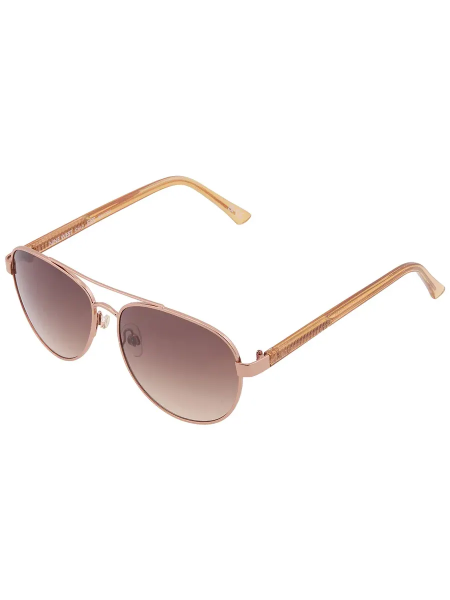 Женские солнцезащитные очки Nine West 30499DBM224 Brown Pilot 10258902.KHL BRZBRN — изображение 3 из 4, бронзовый