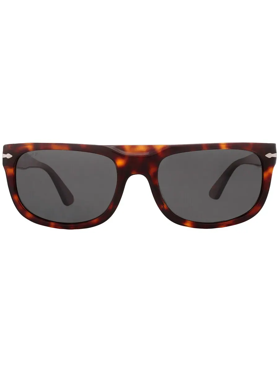 Мужские солнцезащитные очки Persol темно-серые прямоугольные PO3271S 24/48 55 — коричневый