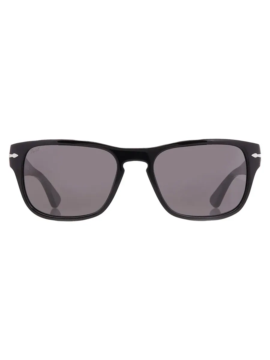 Солнцезащитные очки Persol Dark Grey Square унисекс PO3341S 95/B1 55 — черный