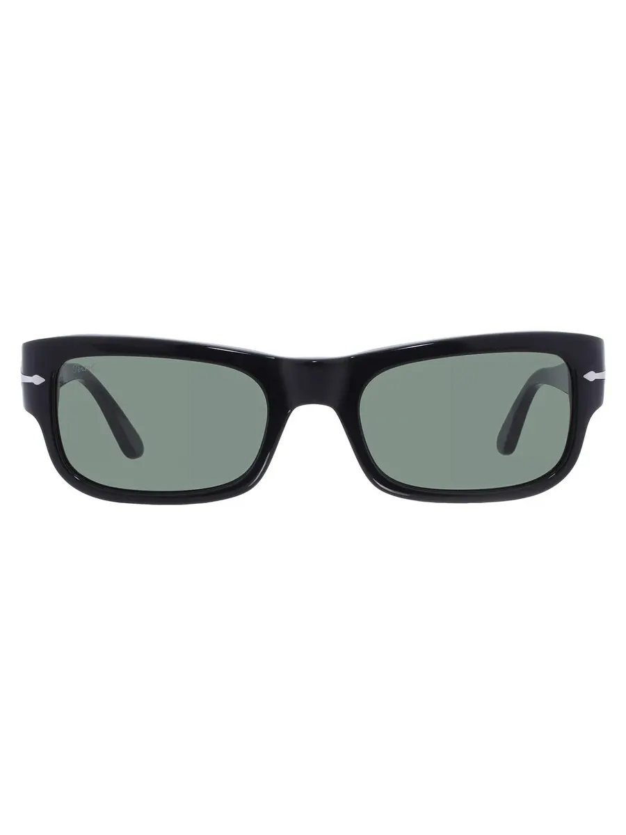 Солнцезащитные очки Persol зеленые прямоугольные унисекс PO3326S 95/31 54 — черный