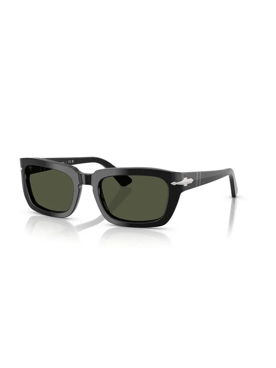 Солнцезащитные очки Persol зеленые прямоугольные унисекс PO3367S 95/31 54 — черный