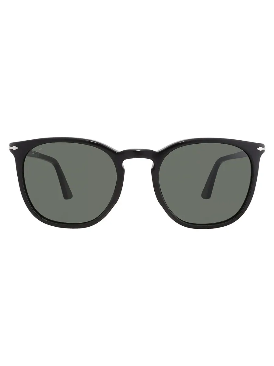 Солнцезащитные очки Persol Green Square Unisex PO3316S 95/31 52 — изображение 1 из 5, черный
