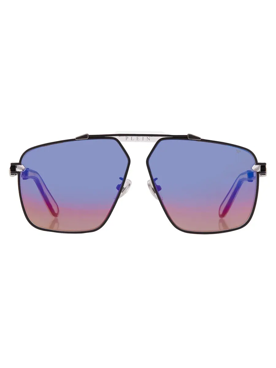 Солнцезащитные очки Philipp Plein Multicolor Navigator для мужчин и женщин SPP049M 0541 63 — черный