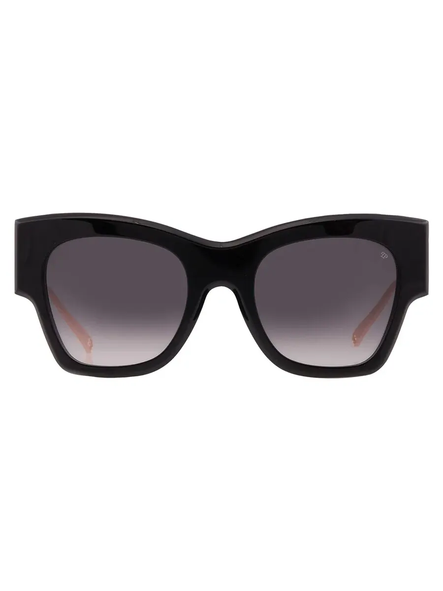 Женские солнцезащитные очки Philipp Plein Smoke Butterfly SPP120M 0700 53 — изображение 1 из 4, черный