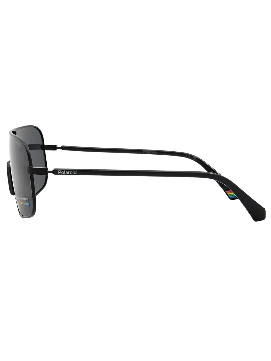 Солнцезащитные очки унисекс Polaroid Polarized Grey Shield PLD 6222/S 0003/M9 99 — изображение 3 из 4, черный