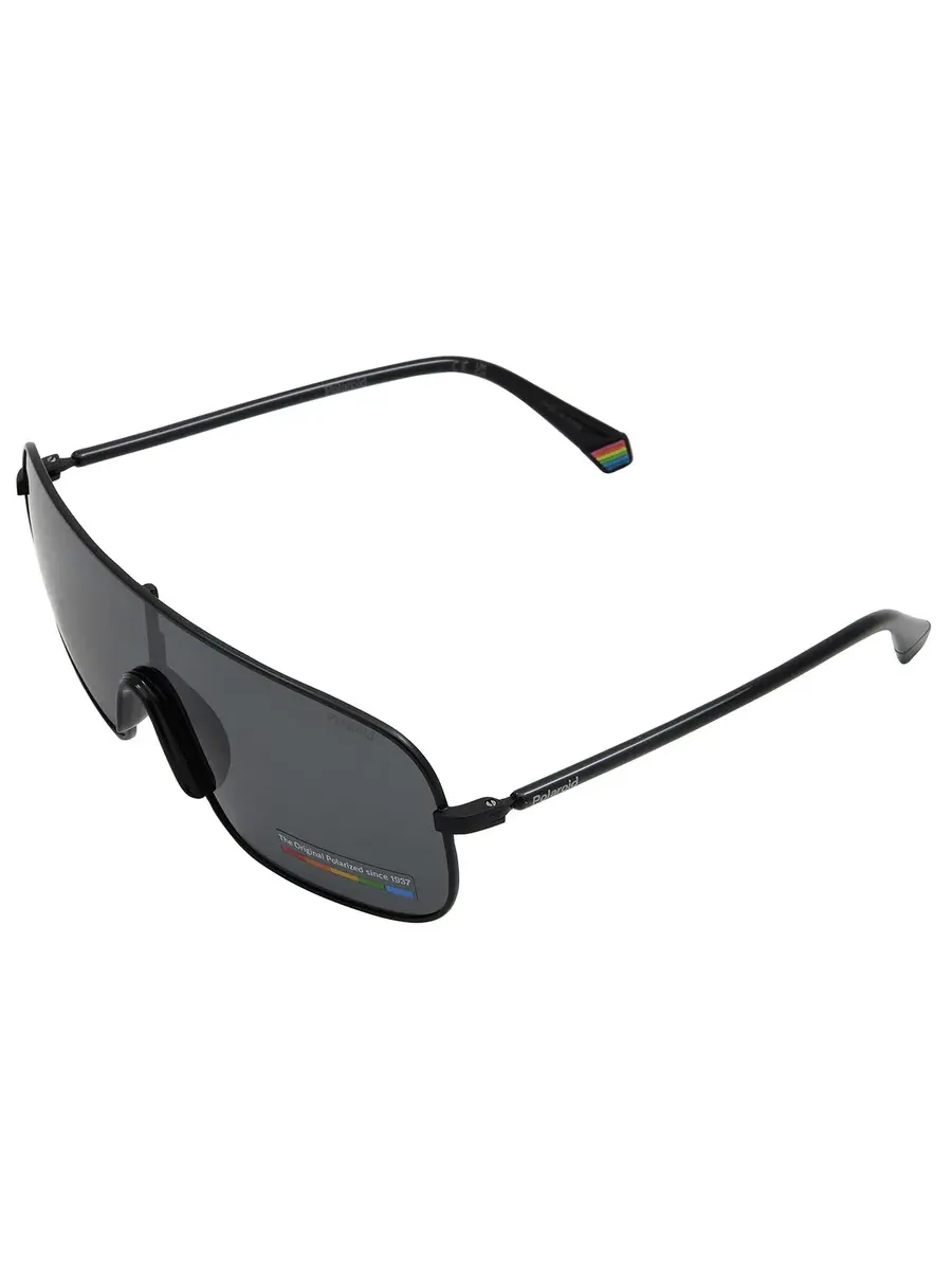 Солнцезащитные очки унисекс Polaroid Polarized Grey Shield PLD 6222/S 0003/M9 99 — изображение 4 из 4, черный