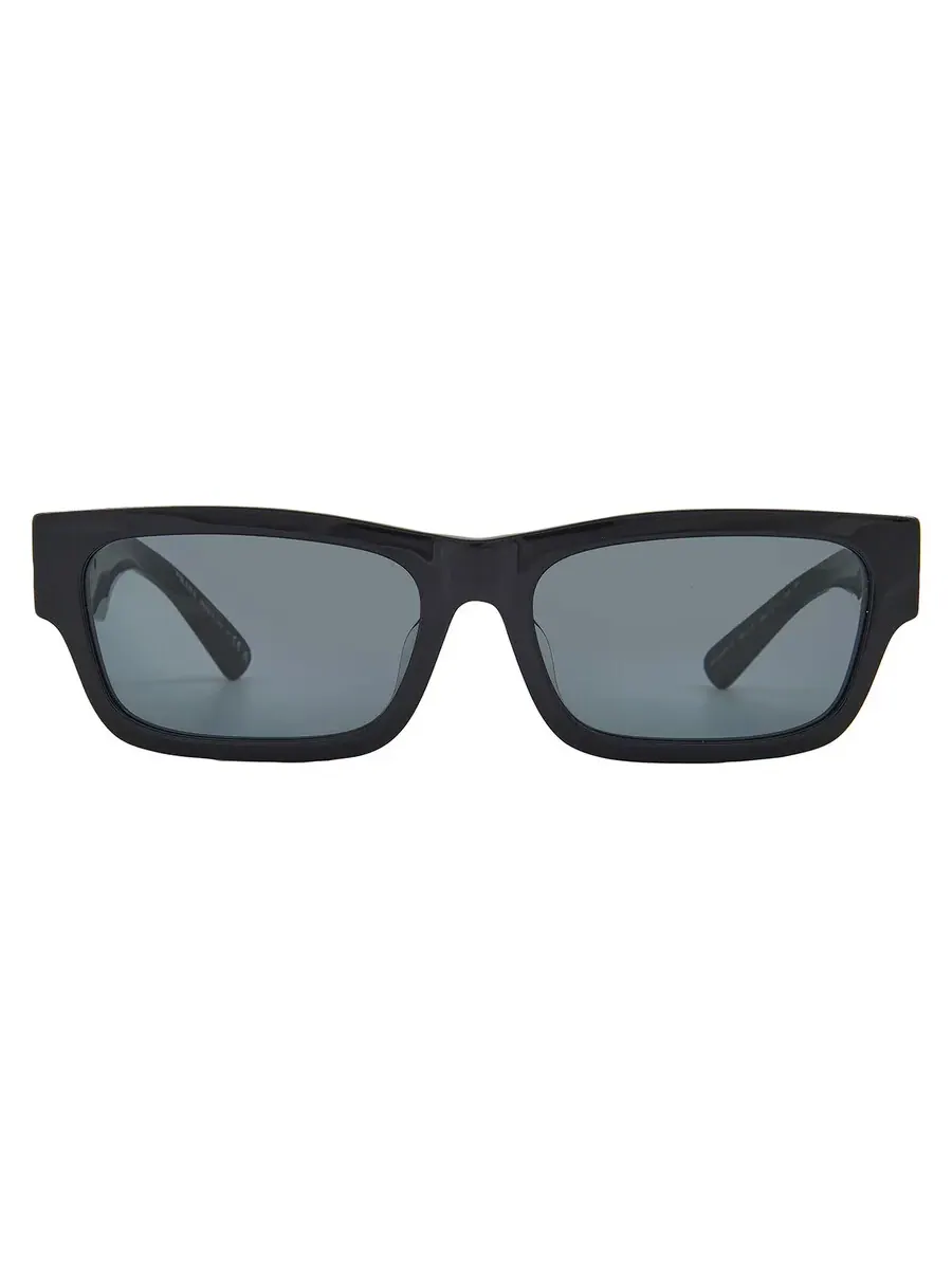 Мужские солнцезащитные очки Prada Blue Vintage прямоугольной формы PR A03SF 16K07T 58 — черный