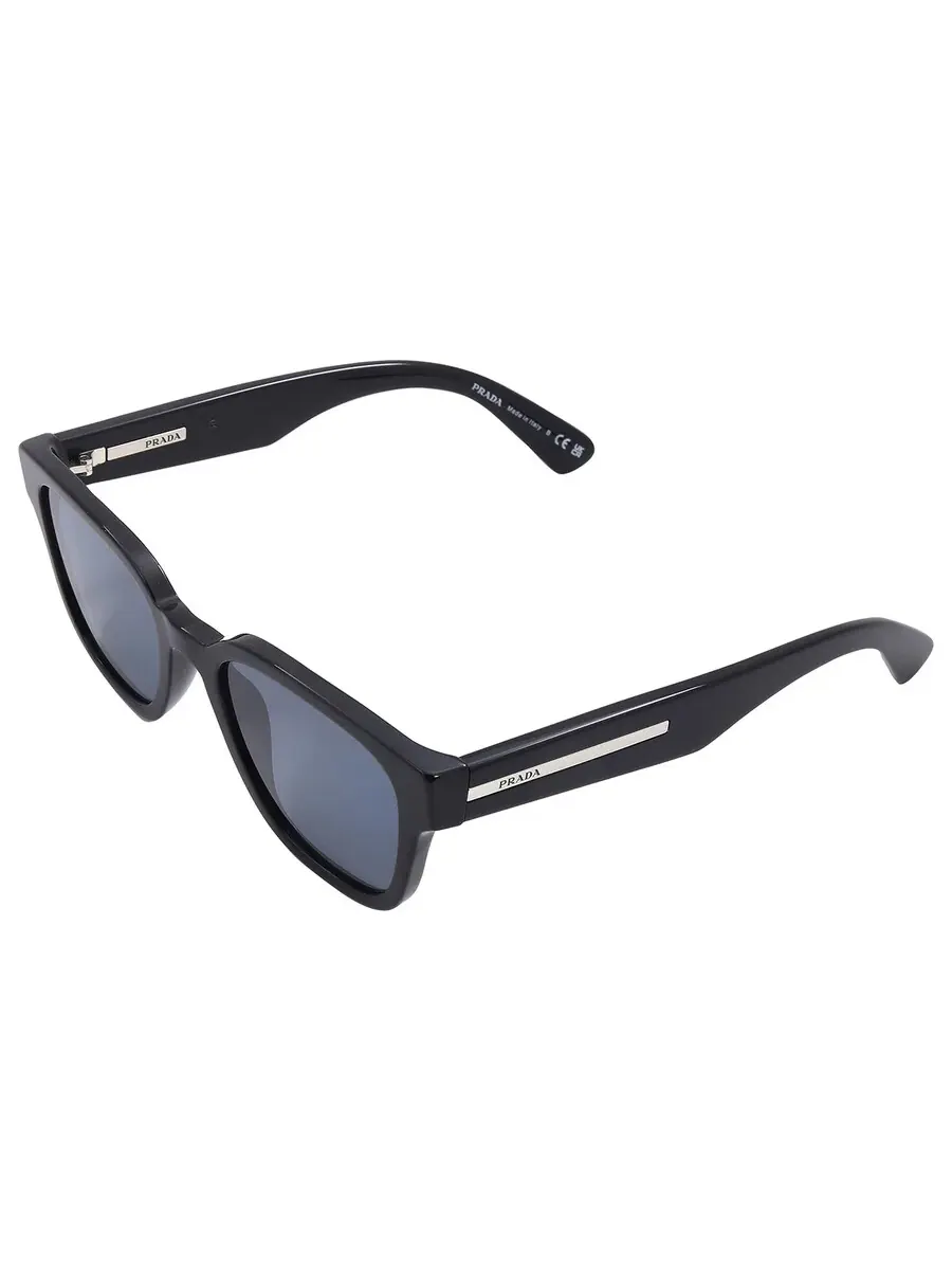 Мужские солнцезащитные очки Prada Grey Square PR A04S 16K07T 52 — изображение 5 из 6, черный