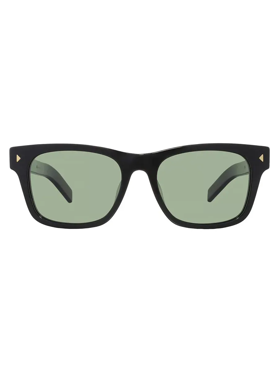 Мужские солнцезащитные очки Prada Polarized Green Square PR A17SF 16K20G 55 — изображение 1 из 5, черный
