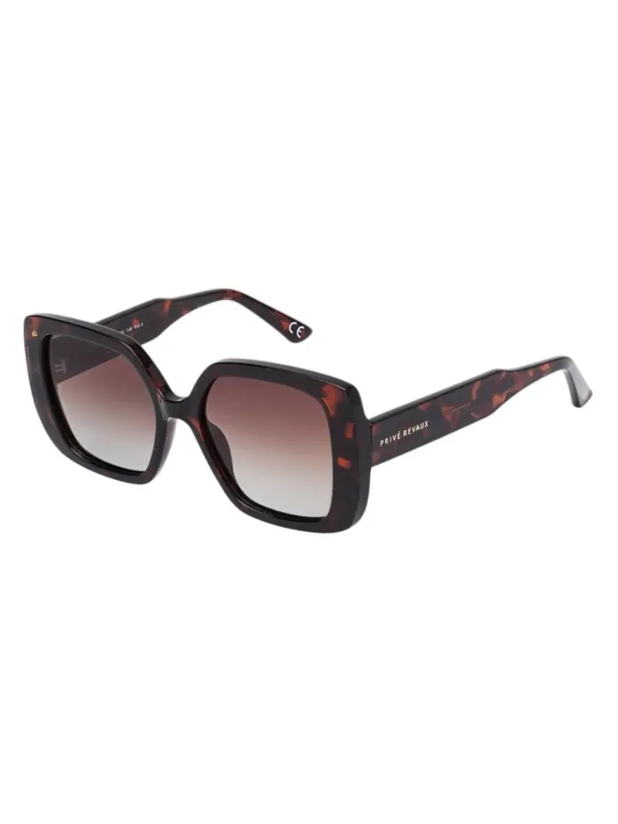 Солнцезащитные очки женские Prive Revaux Brown Square SO FAMOUS/S 0FY6 LA — коричневый