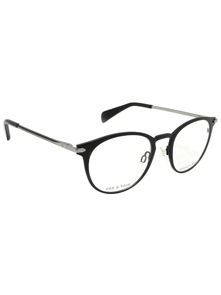 Мужские очки Rag and Bone Demo Oval RNB7005 0003 51 — изображение 3 из 5, черный