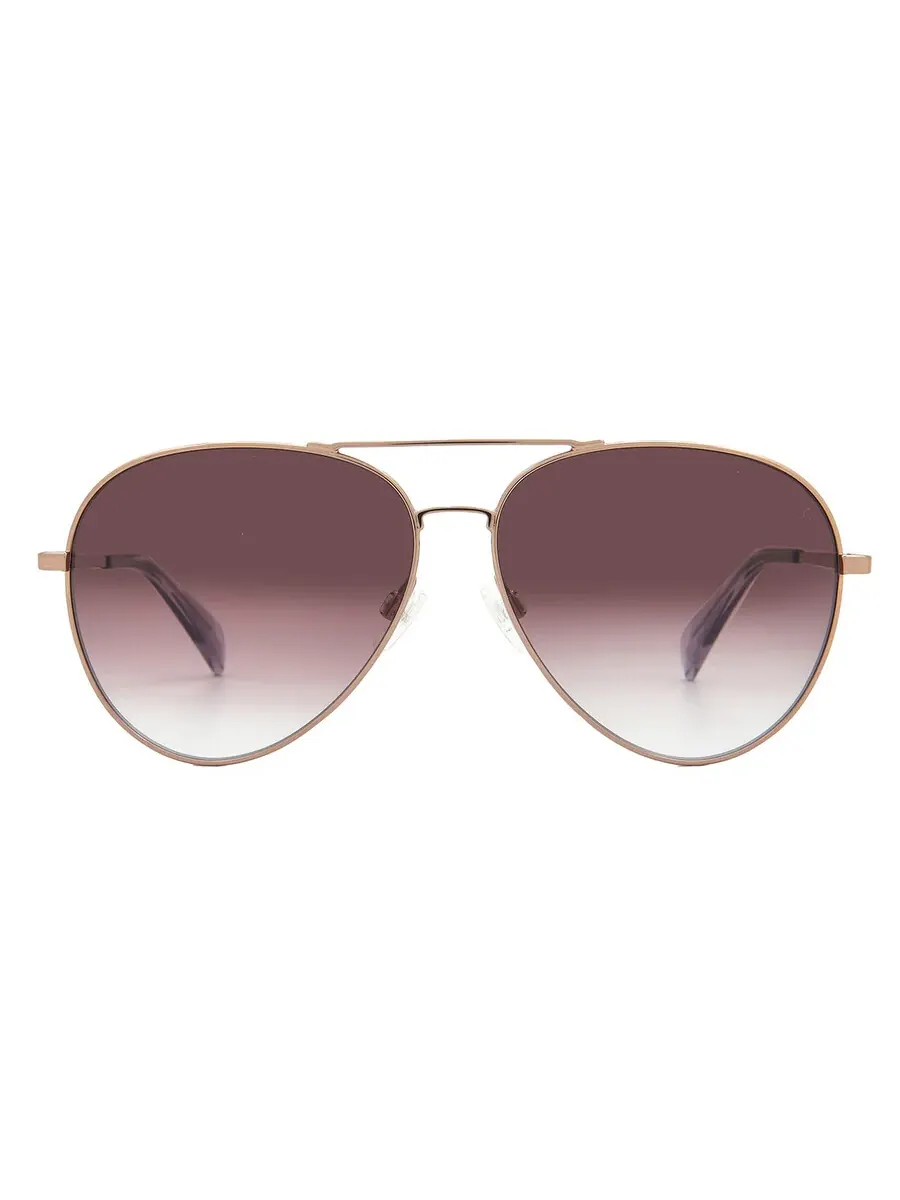 Мужские солнцезащитные очки Rag and Bone Pink Gradient Pilot RNB5052/G/S 0AU2/3X 59 — изображение 1 из 5, розовый