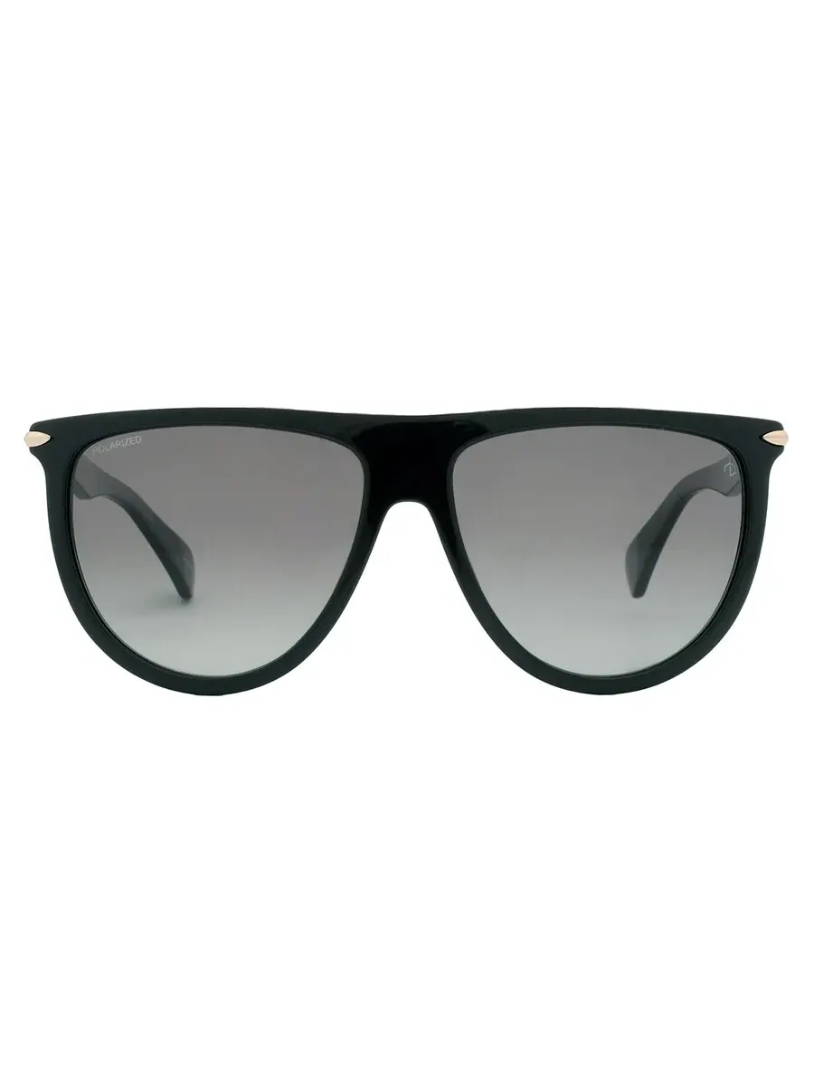 Солнцезащитные очки для женщин Rag and Bone Polarized Grey Browline RNB1056/S 0807/WJ 57 — изображение 1 из 6, черный