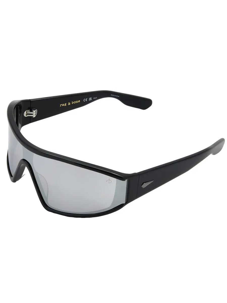 Женские солнцезащитные очки Rag & Bone Silver Shield RNB6003/S 0807/T4 99 Rag And Bone — изображение 4 из 5, серый