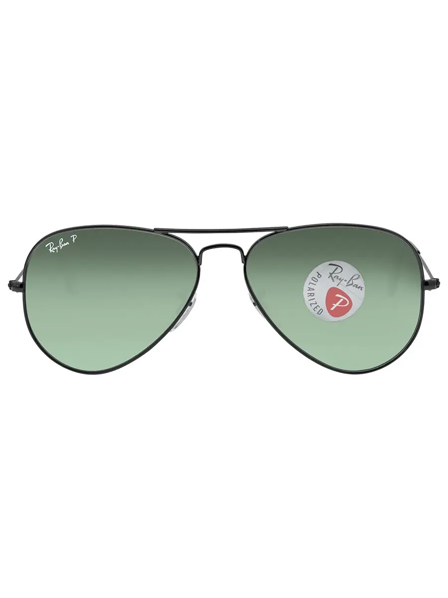 Солнцезащитные очки Ray Ban Aviator Classic Green Polarized унисекс RB3025 002/58 58 Ray-Ban — зеленый
