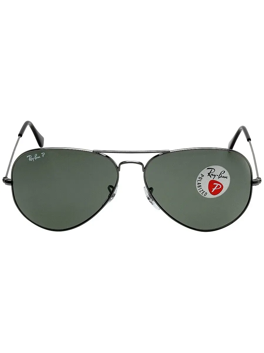 Солнцезащитные очки Ray-Ban Aviator Classic Polarized Green Classic G-15 унисекс RB3025 004/58 62 — зеленый