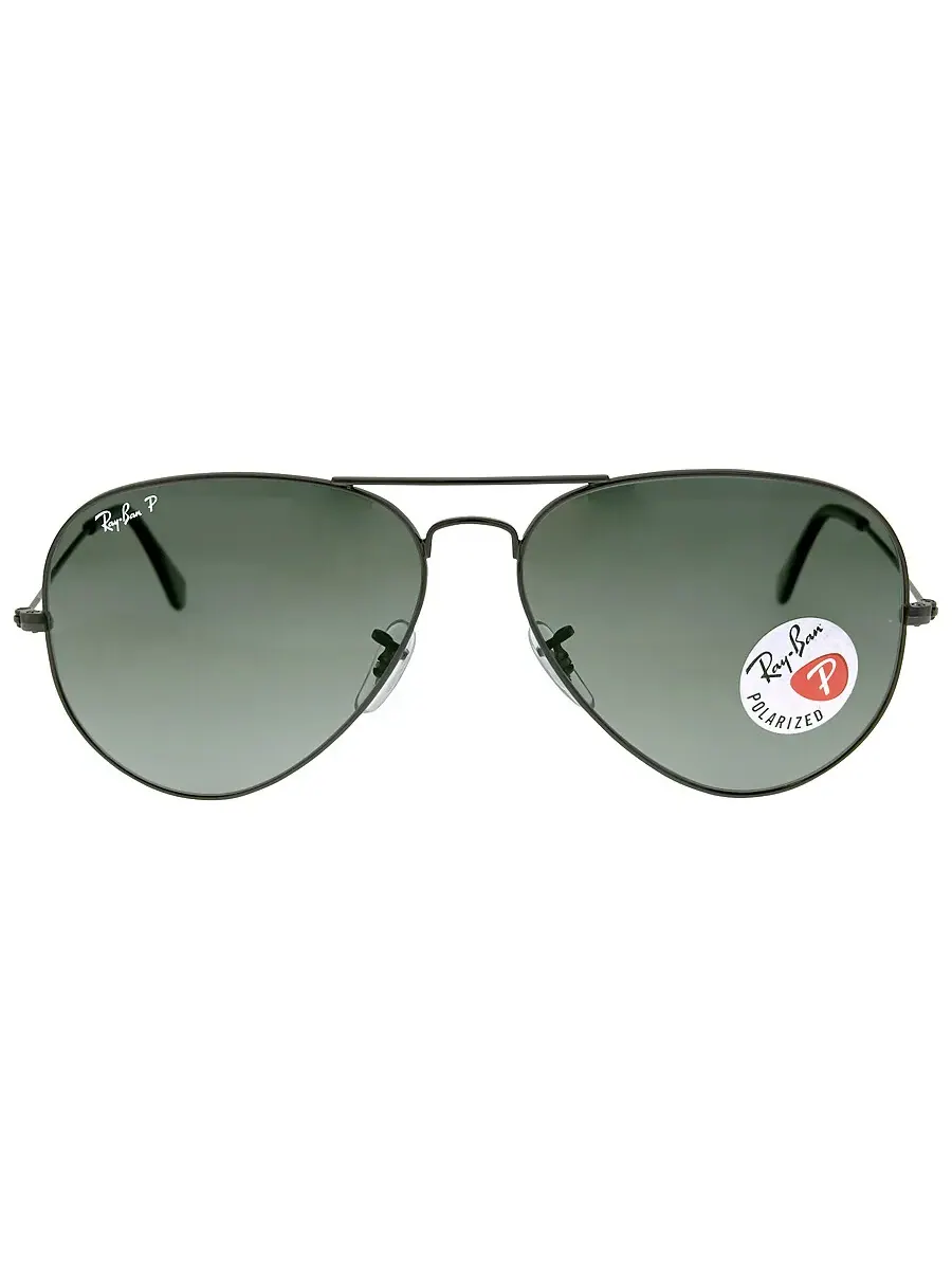 Солнцезащитные очки Ray Ban Aviator Classic Polarized Green унисекс RB3025 002/58 62 Ray-Ban — зеленый